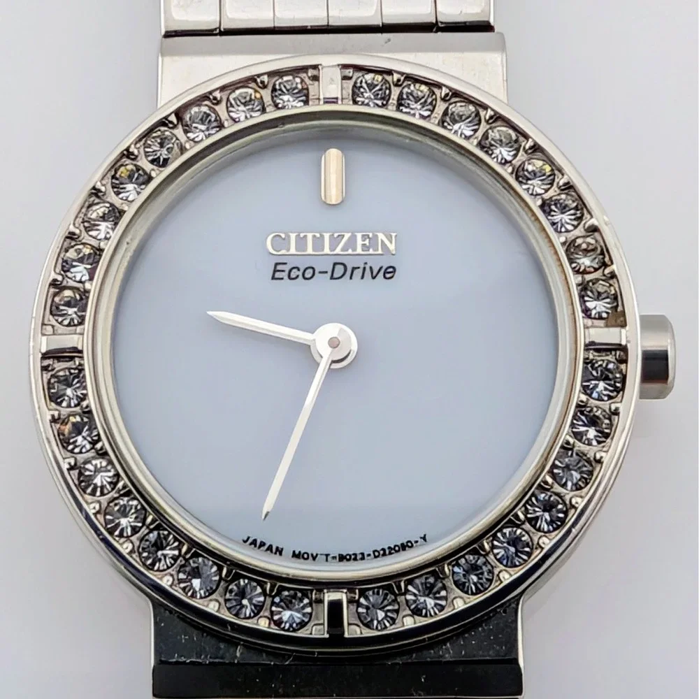 Citizen Eco-Drive Silhouette  Women's Swarovski Bezel Watch B023-59874 6.75